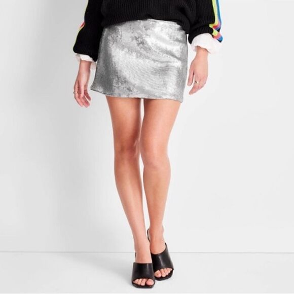 Dresses & Skirts - Future Collective Sequence Mini Skirt